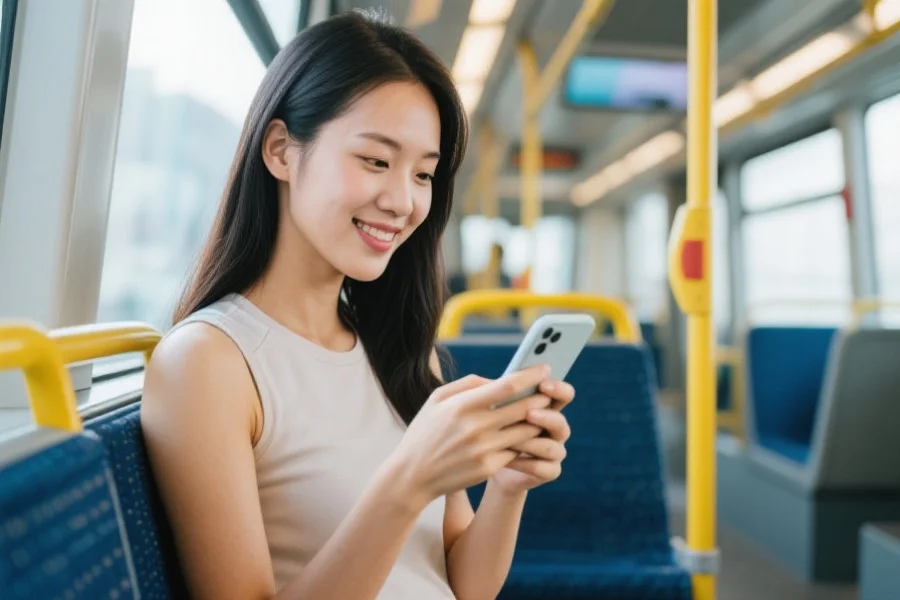 用户在手机上使用BOB体育App